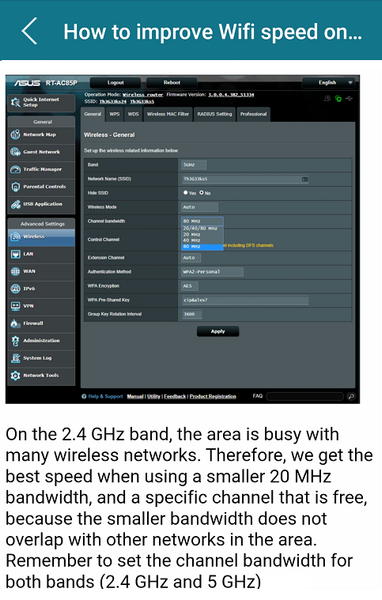 Asus Modem Router Guide - Image screenshot of android app