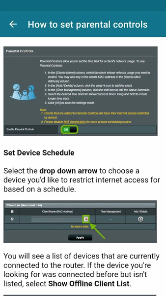 Asus Modem Router Guide - Image screenshot of android app