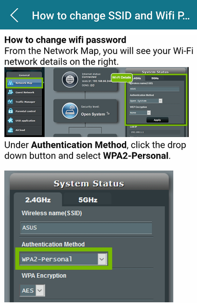 Asus Modem Router Guide - Image screenshot of android app