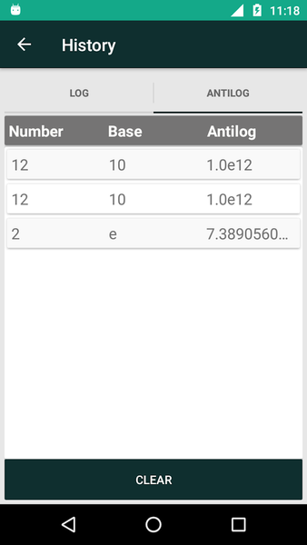 Log Calculator - Image screenshot of android app