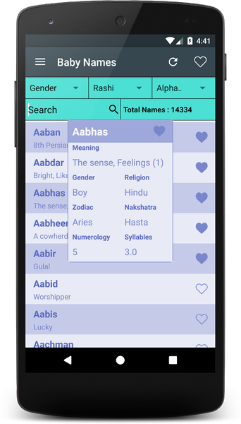Baby Names - Image screenshot of android app