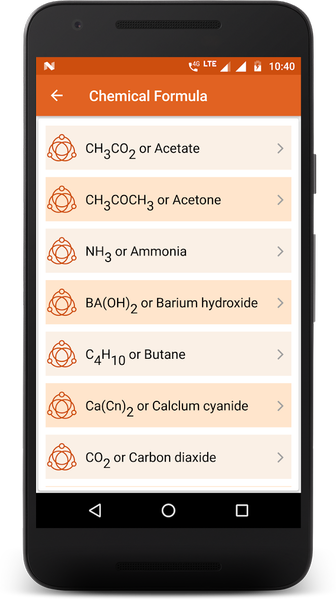 Chemistry Formula - Image screenshot of android app