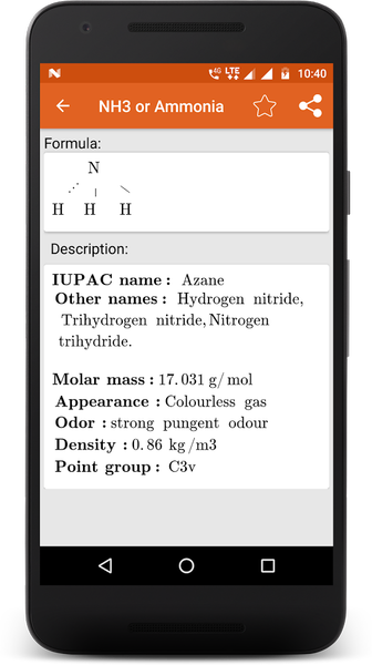 Chemistry Formula - Image screenshot of android app