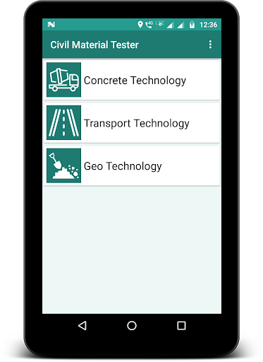 Civil Material Tester - عکس برنامه موبایلی اندروید