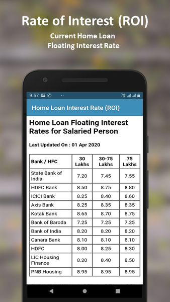 EMI Calculator - Image screenshot of android app