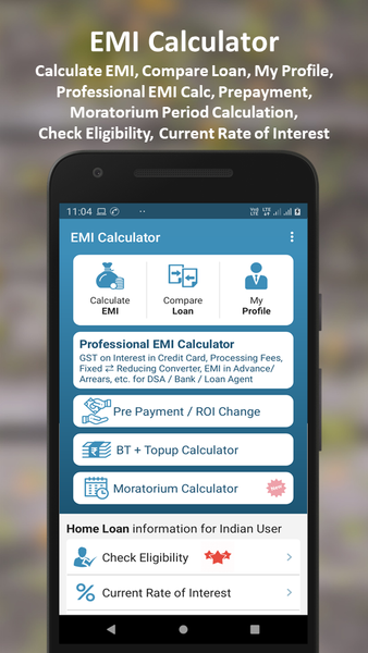 EMI Calculator - عکس برنامه موبایلی اندروید