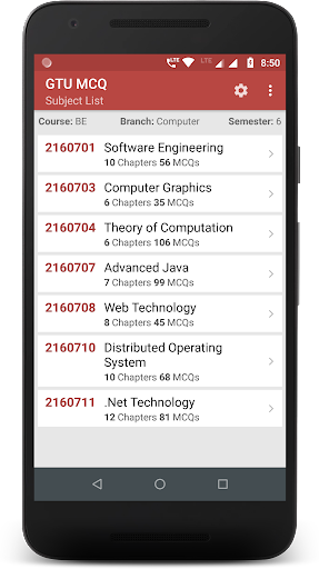 GTU MCQ - Image screenshot of android app