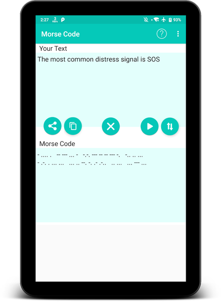 Morse Code - Image screenshot of android app