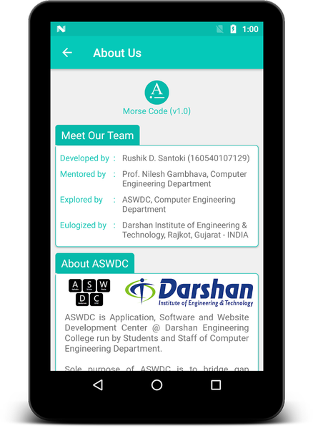 Morse Code - Image screenshot of android app