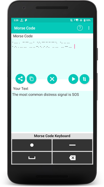 Morse Code - Image screenshot of android app