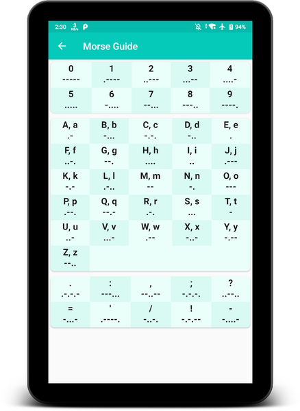 Morse Code - Image screenshot of android app