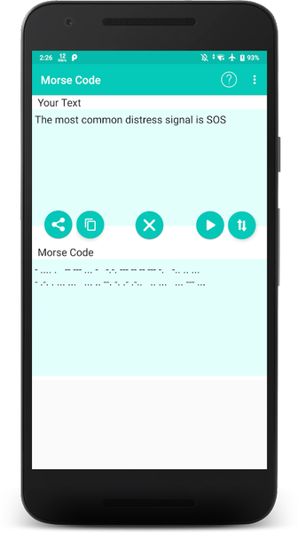 Morse Code - عکس برنامه موبایلی اندروید