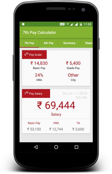 7th Pay Commission Salary Calc - Image screenshot of android app
