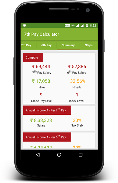 7th Pay Commission Salary Calc - Image screenshot of android app