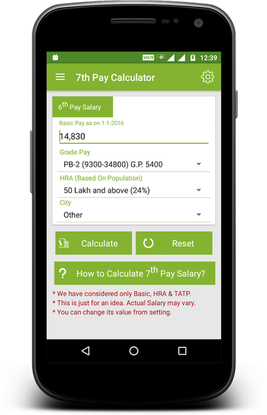 7th Pay Commission Salary Calc - Image screenshot of android app