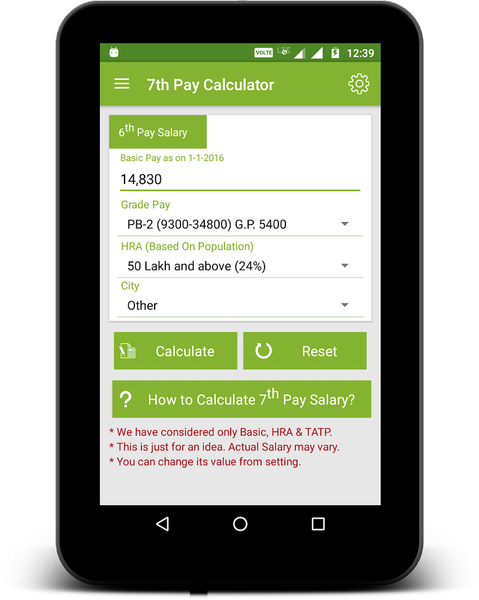 7th Pay Commission Salary Calc - Image screenshot of android app