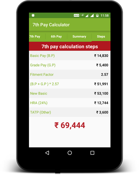 7th Pay Commission Salary Calc - Image screenshot of android app