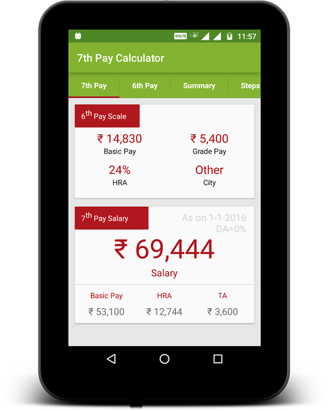 7th Pay Commission Salary Calc - Image screenshot of android app