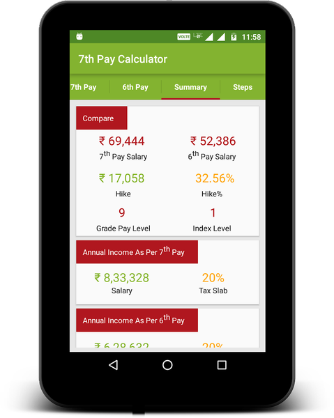 7th Pay Commission Salary Calc - Image screenshot of android app