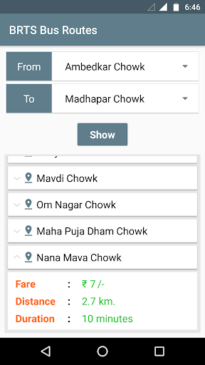 RMTS BRTS Time Table - Image screenshot of android app