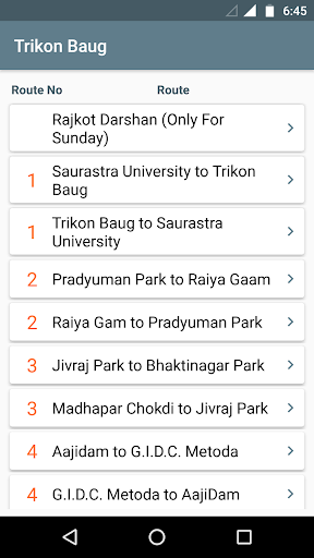 RMTS BRTS Time Table - Image screenshot of android app
