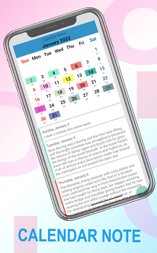 Calendar Notes - عکس برنامه موبایلی اندروید