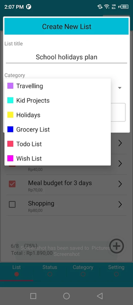 Wish List - Image screenshot of android app