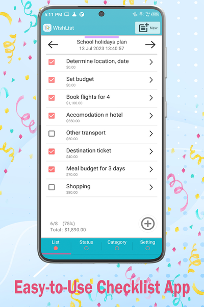 Wish List - Image screenshot of android app