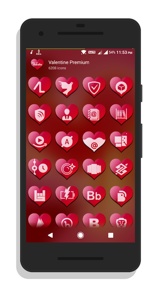 Valentine Premium - Icon Pack - عکس برنامه موبایلی اندروید