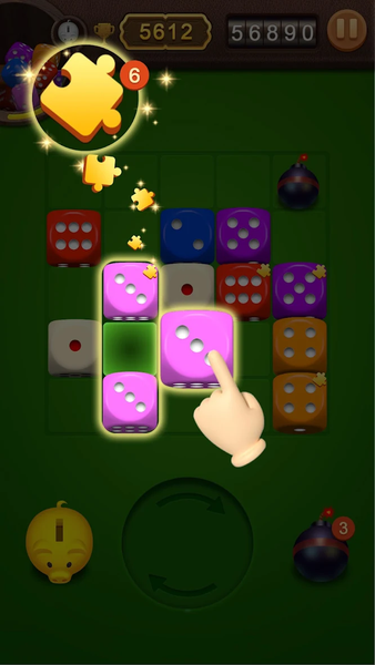 Dice Jigsaw Puzzle - Gameplay image of android game