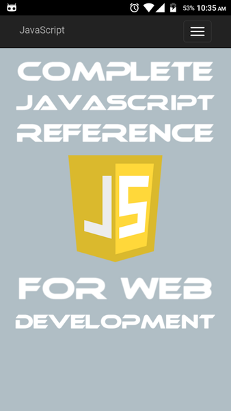 JavaScript Reference - عکس برنامه موبایلی اندروید