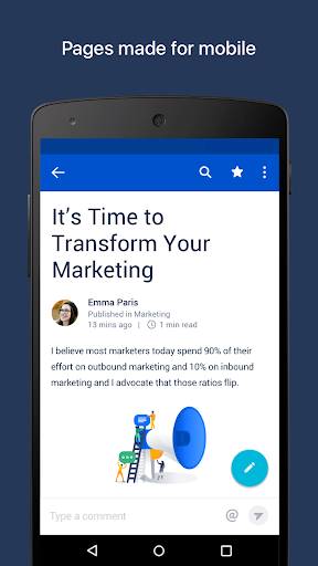 Confluence Data Center - Image screenshot of android app