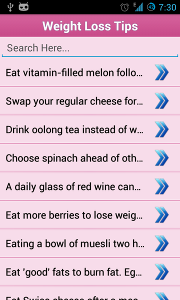 How to Lose Weight Loss Tips - Image screenshot of android app