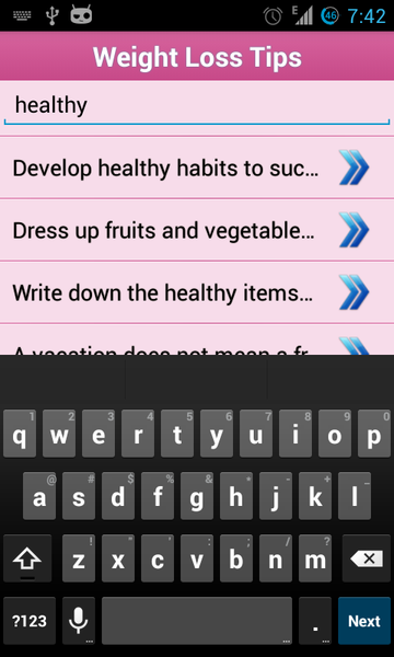 How to Lose Weight Loss Tips - Image screenshot of android app