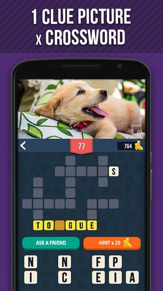 1 Clue Picture x Crossword - Gameplay image of android game