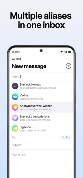 Atomic Mail: Private Email - عکس برنامه موبایلی اندروید
