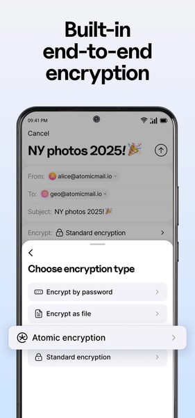 Atomic Mail: Private Email - عکس برنامه موبایلی اندروید