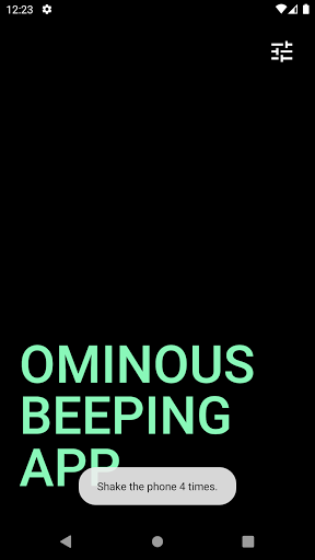 Ominous Beeping App - Image screenshot of android app