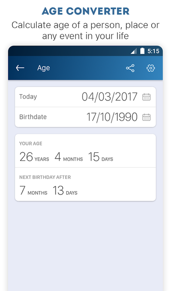 Unit, Age, Time Zone Converter - Image screenshot of android app