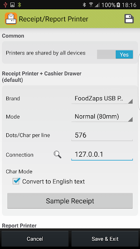USB POS Printer Boost (FoodZaps POS Only) - عکس برنامه موبایلی اندروید