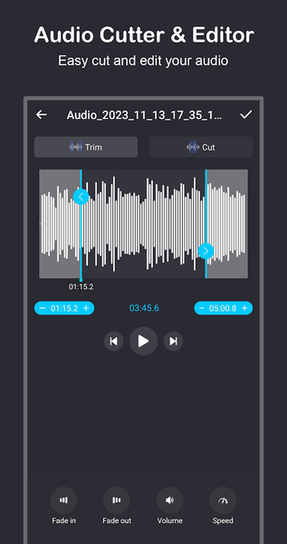 Audio Editor and Music Editor - عکس برنامه موبایلی اندروید