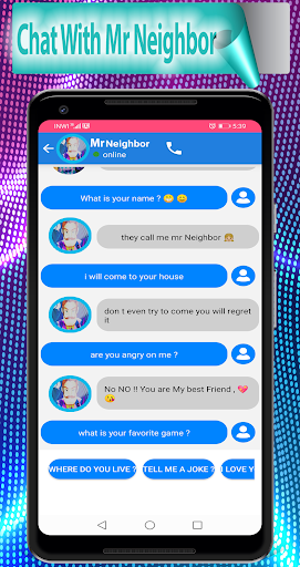 Hi Mr neighbor Call Video & Audio & chat Simulator - Image screenshot of android app