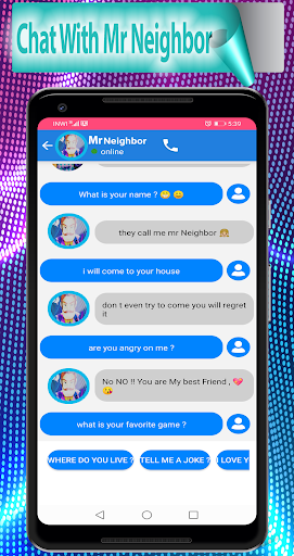 Hi Mr neighbor Call Video & Audio & chat Simulator - عکس برنامه موبایلی اندروید