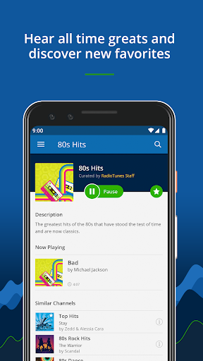 RadioTunes: Hits, Jazz, 80s - Image screenshot of android app
