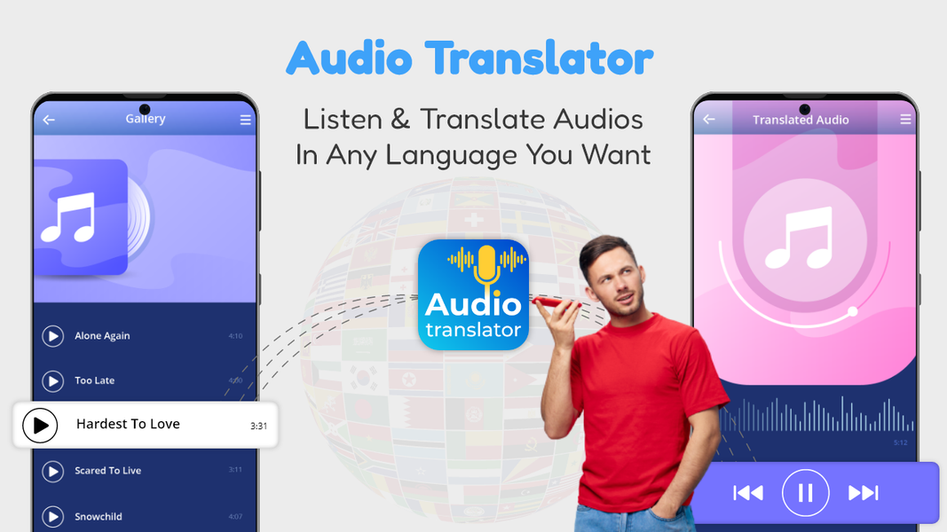 Translate Text, Voice, Audio - عکس برنامه موبایلی اندروید