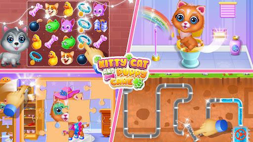 Kitty cat and puppy care - Gameplay image of android game