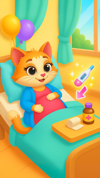 Cat babyshower newborn care - عکس بازی موبایلی اندروید