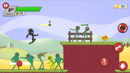 Stick vs Zombies - Gameplay image of android game