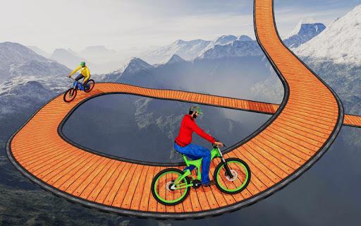 Bicycle Racing Stunt Games 3D - Gameplay image of android game