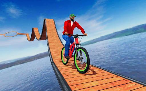 Bicycle Racing Stunt Games 3D - Gameplay image of android game